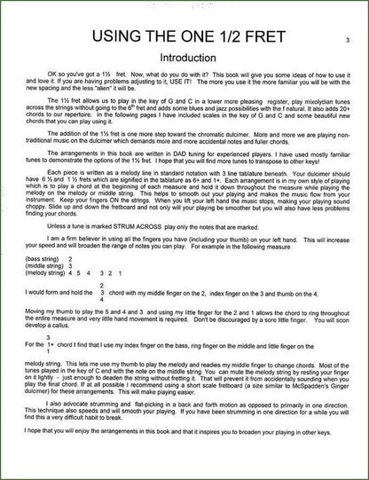 Shelley Stevens - Using The 1 1/2 Fret In DAD Tuning, mountain dulcimer instruction book, photo 2