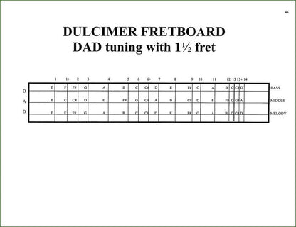 Shelley Stevens - Using The 1 1/2 Fret In DAD Tuning, mountain dulcimer instruction book, photo 3