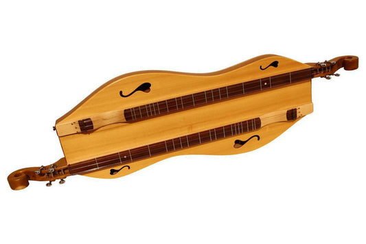 Folkcraft courting mountain dulcimer for two players, built to order, front view