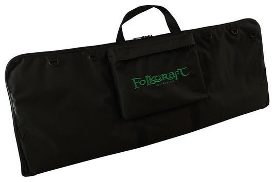 Dulcimer carrying case for double neck dulcimers, black, front view