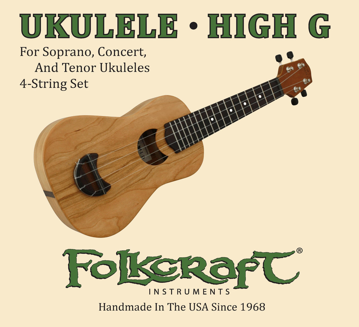 Druid Moon® Ukulele String Set (.025" .032" .036" .028")