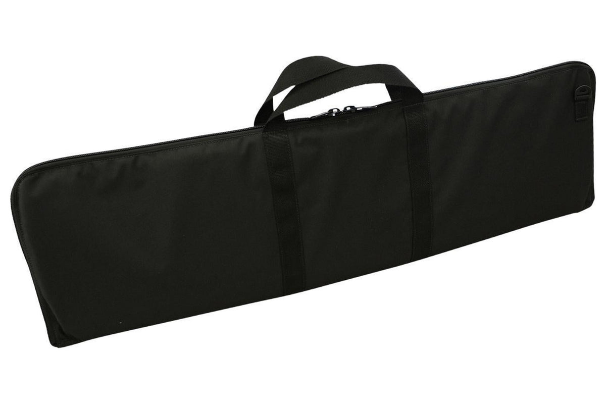 Dulcimer carrying case, black, back view
