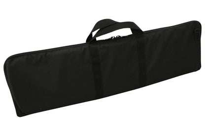Dulcimer carrying case, black, back view