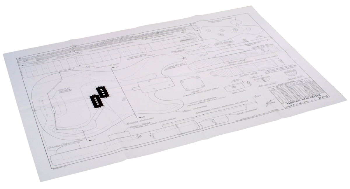 Electric Bass Guitar Plan-Folkcraft Instruments