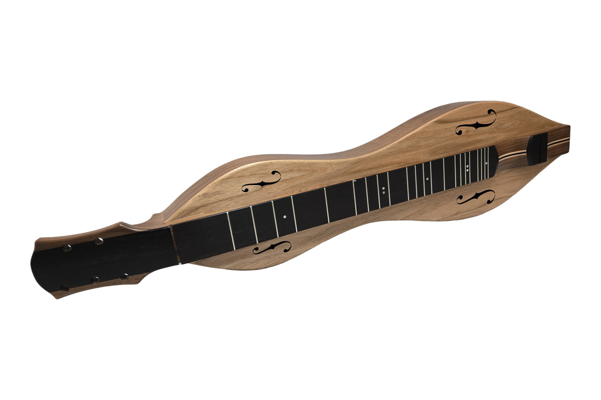 Folkcraft Custom Series MaxDAD mountain dulcimer, walnut body, butternut top, front view