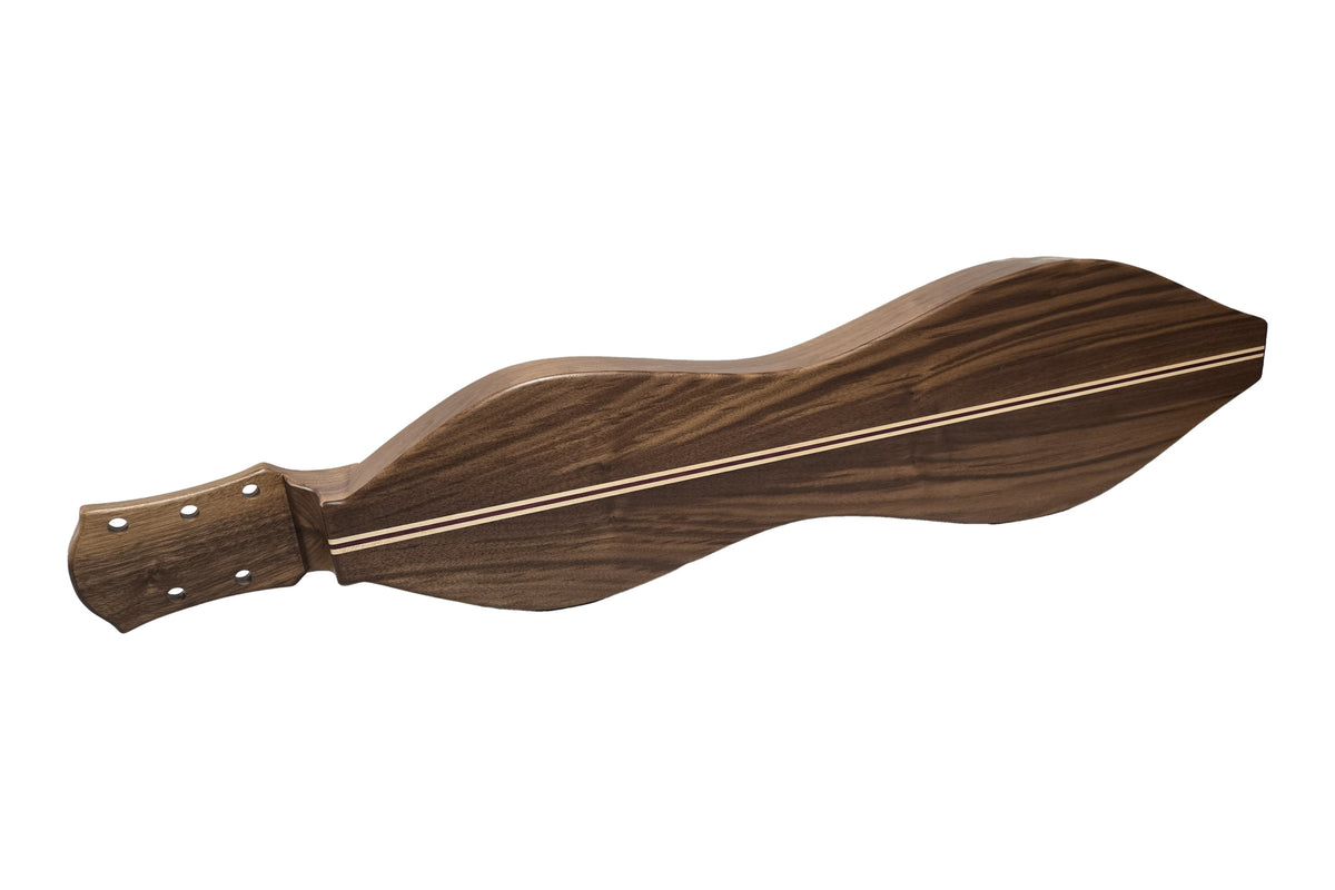 Folkcraft Custom Series MaxDAD mountain dulcimer, walnut body, cedar top, back view