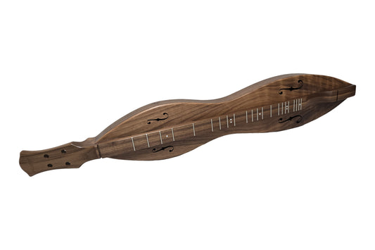 Folkcraft FSH Series mountain dulcimer, walnut body, walnut top, front view