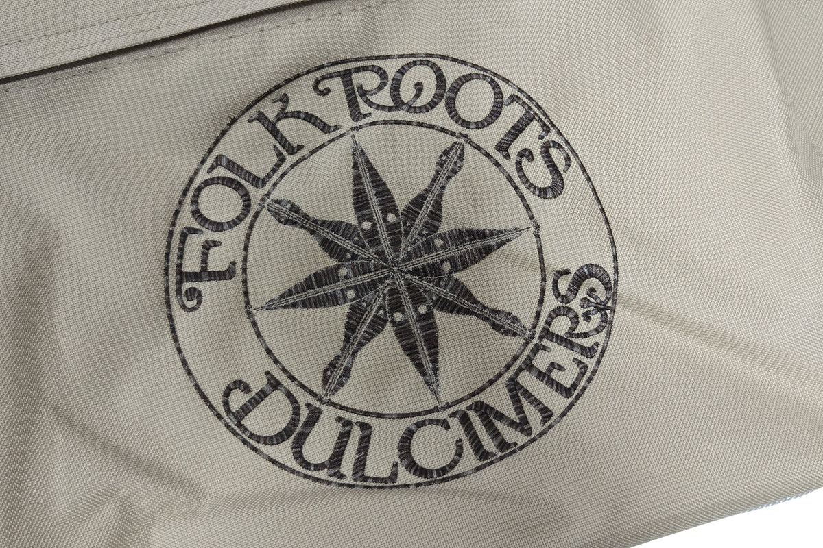 Dulcimer Carrying Case, Embroidered With "FolkRoots® Dulcimers" Logo, Tan-Folkcraft Instruments Dulcimer Case Bag