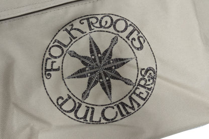Dulcimer Carrying Case, Embroidered With "FolkRoots® Dulcimers" Logo, Tan-Folkcraft Instruments Dulcimer Case Bag