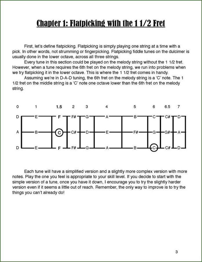 Aaron O'Rourke - 1 1/2 Fret: Using It And Getting The Most Out Of It, mountain dulcimer instruction book, photo 3