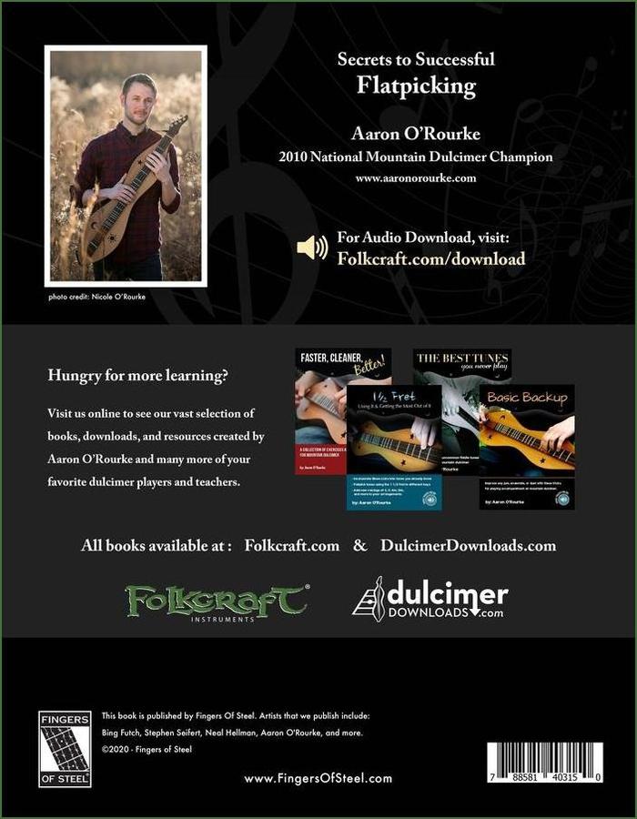 Aaron O'Rourke - Secrets To Successful Flatpicking, mountain dulcimer instruction book, photo 6