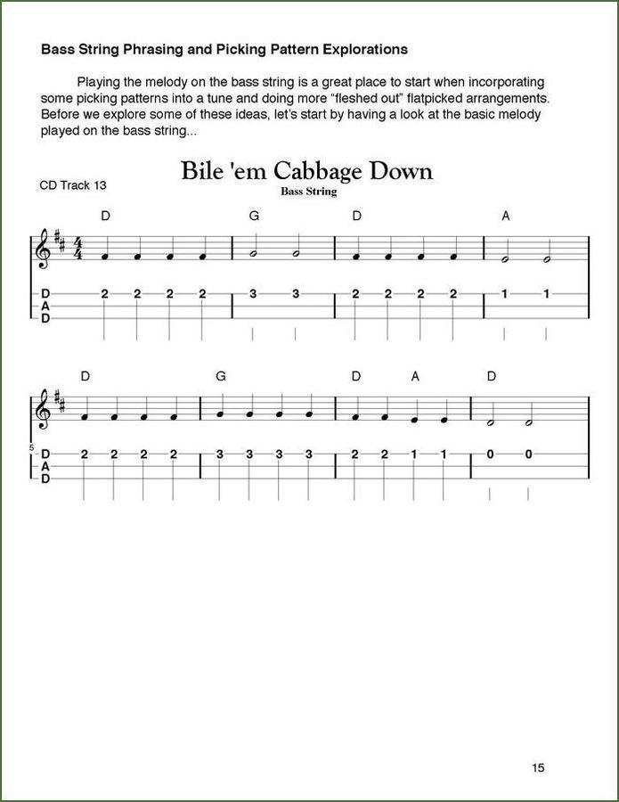 Aaron O'Rourke - Tunes And Techniques - Bile 'Em Cabbage Down, mountain dulcimer songbook, photo 4