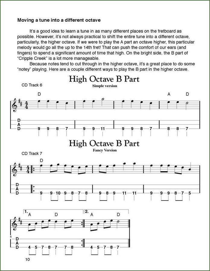 Aaron O'Rourke - Tunes And Techniques - Cripple Creek, mountain dulcimer songbook, photo 4