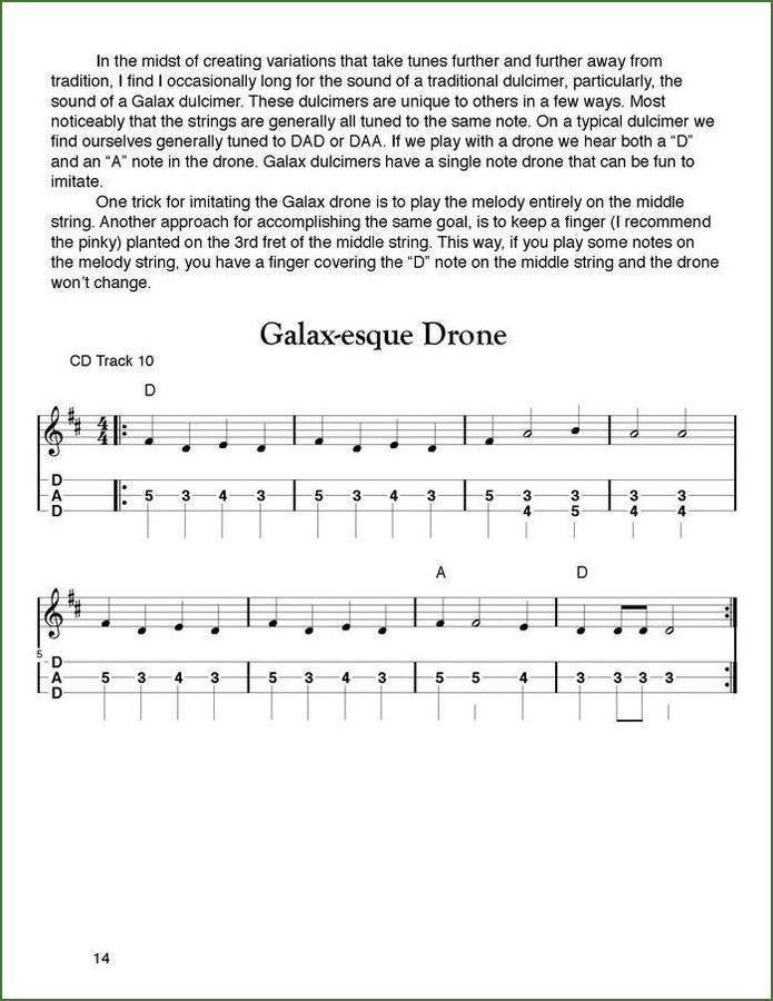 Aaron O'Rourke - Tunes And Techniques - Liza Jane, mountain dulcimer songbook, photo 4