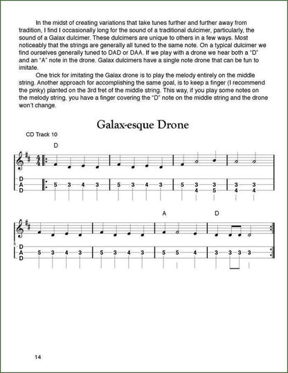 Aaron O'Rourke - Tunes And Techniques - Liza Jane, mountain dulcimer songbook, photo 4