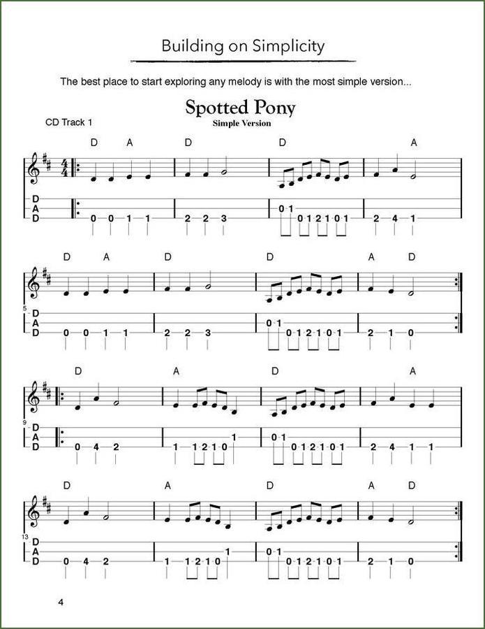 Aaron O'Rourke - Tunes And Techniques - Spotted Pony, mountain dulcimer songbook, photo 3