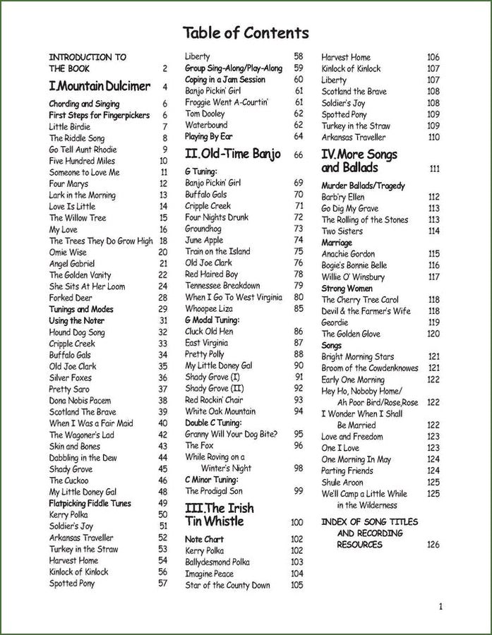 Aubrey Atwater - Song By Song, Vol. I, mountain dulcimer songbook, photo 2