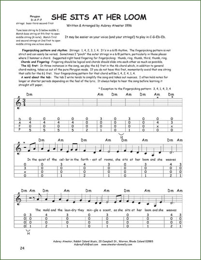 Aubrey Atwater - Song By Song, Vol. I, mountain dulcimer songbook, photo 4