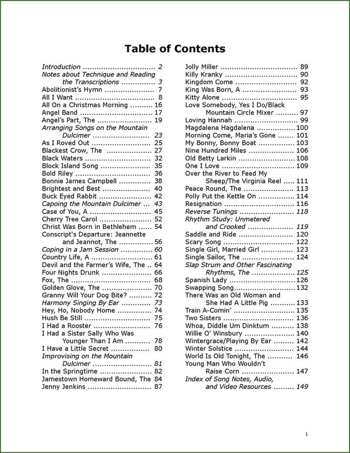 Aubrey Atwater - Song By Song, Vol. II, mountain dulcimer songbook, photo 2