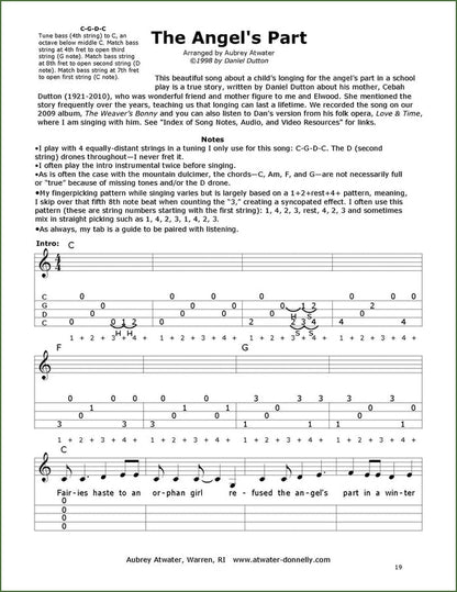 Aubrey Atwater - Song By Song, Vol. II, mountain dulcimer songbook, photo 3