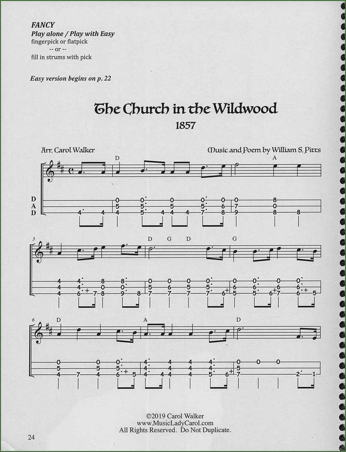 Carol Walker - Church In The Wildwood: Favorite Hymns And Spirituals, mountain dulcimer songbook, photo 5