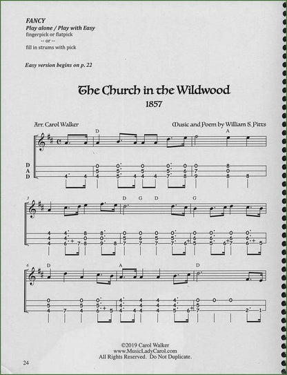 Carol Walker - Church In The Wildwood: Favorite Hymns And Spirituals, mountain dulcimer songbook, photo 5