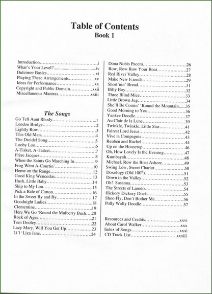 Carol Walker - DNA Dulcimer Ditties, Book 1-Folkcraft Instruments