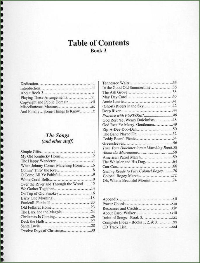 Carol Walker - DNA Dulcimer Ditties, Book 3-Folkcraft Instruments