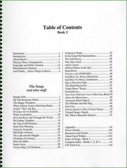 Carol Walker - DNA Dulcimer Ditties, Book 3-Folkcraft Instruments