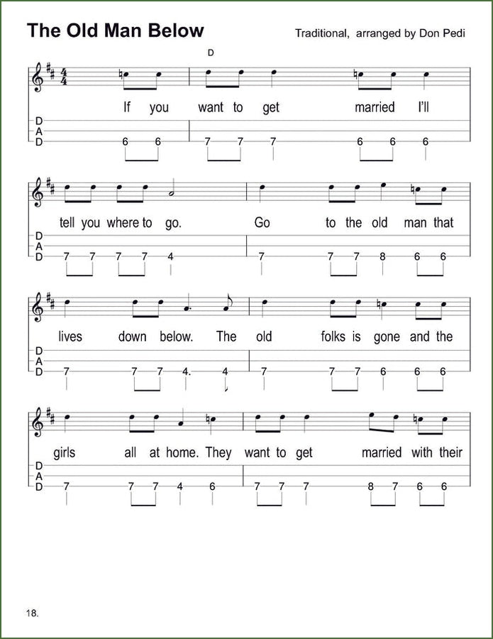 Don Pedi - Mountain Mother Goose: Old-Time Songs & Nursery Rhymes For All Ages, mountain dulcimer songbook, photo 3