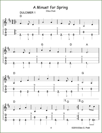 Ellen Pratt - Ensemble Arrangements For The Mountain Dulcimer, Volume 1, photo 3