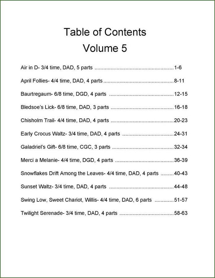 Ellen Pratt - Ensemble Arrangements For The Mountain Dulcimer, Volume 5, photo 2