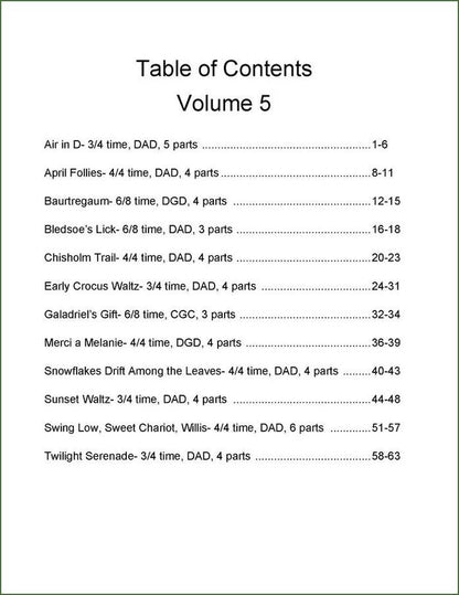 Ellen Pratt - Ensemble Arrangements For The Mountain Dulcimer, Volume 5, photo 2