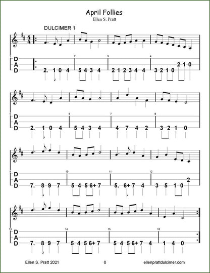 Ellen Pratt - Ensemble Arrangements For The Mountain Dulcimer, Volume 5, photo 4
