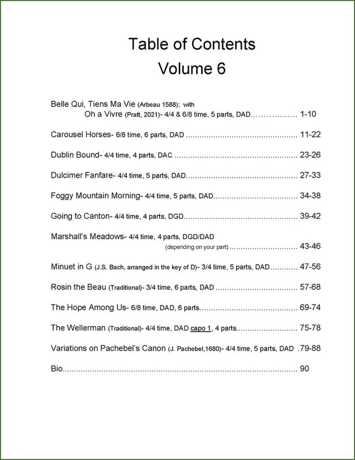 Ellen Pratt - Ensemble Arrangements For The Mountain Dulcimer, Volume 6, photo 2