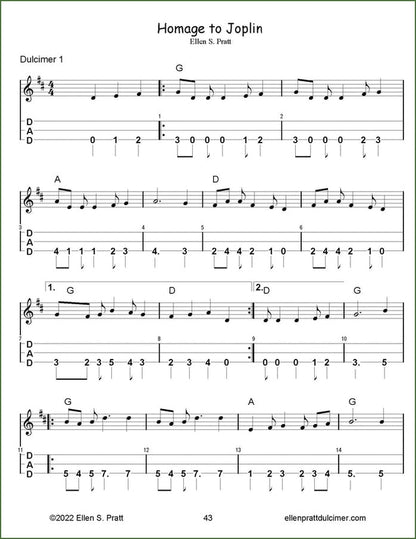 Ellen Pratt - Ensemble Arrangements For The Mountain Dulcimer, Volume 8, photo 3