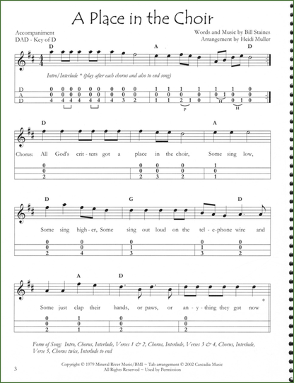 Heidi Muller - So Sang The River: Songs Of Bill Staines, Vol. I-Folkcraft Instruments