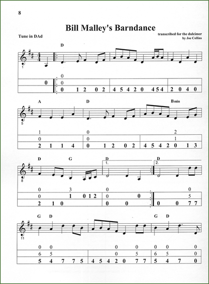 Joe Collins - Irish Charms, mountain dulcimer songbook, photo 3