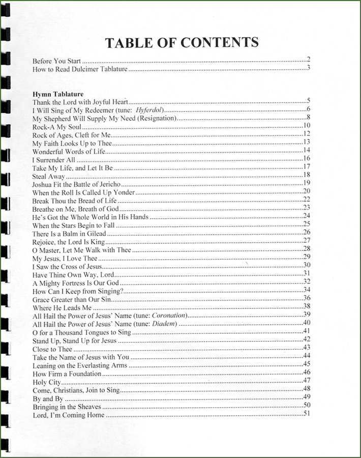 Joe Collins - Sacred Hymns, mountain dulcimer songbook, photo 2