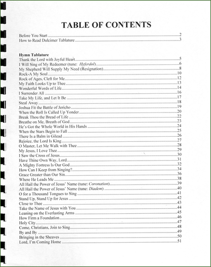Joe Collins - Sacred Hymns, mountain dulcimer songbook, photo 2