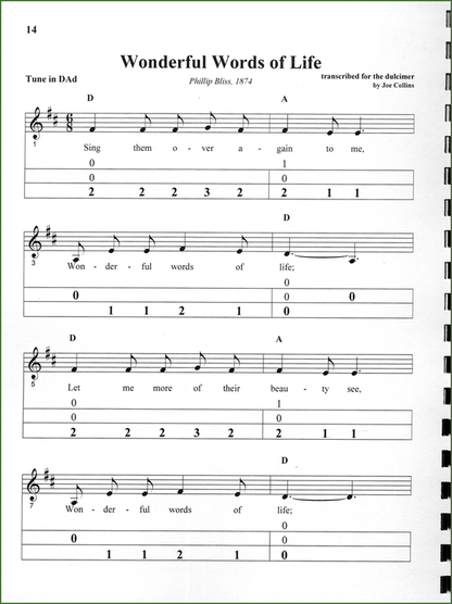 Joe Collins - Sacred Hymns, mountain dulcimer songbook, photo 4
