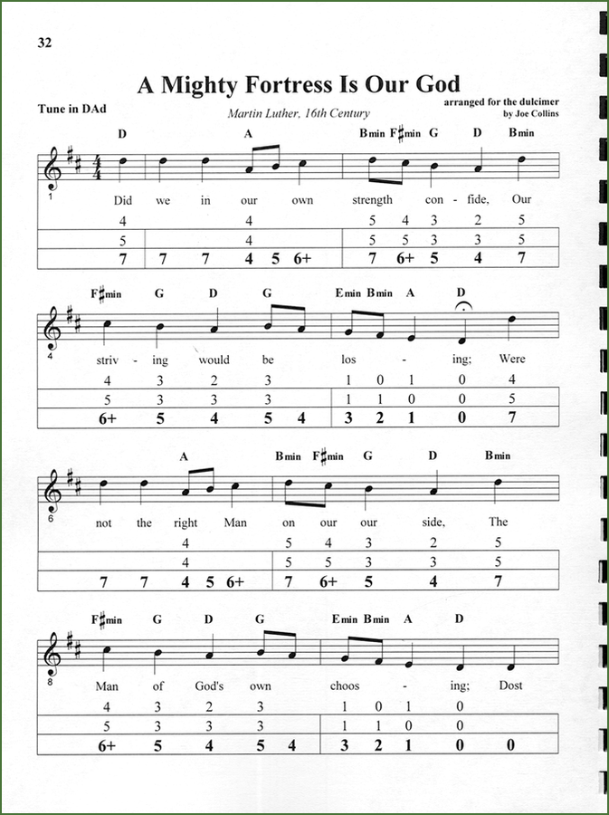 Joe Collins - Sacred Hymns, mountain dulcimer songbook, photo 5