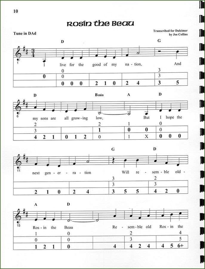 Joe Collins - Simply Celtic, mountain dulcimer songbook, photo 4