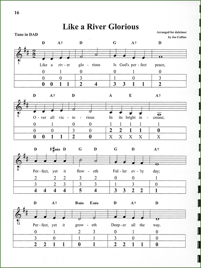 Joe Collins - Simply Hymns, DAD Version, mountain dulcimer songbook, photo 4