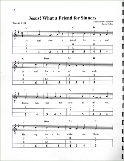 Joe Collins - Simply Hymns, DGD Version, mountain dulcimer songbook, photo 3