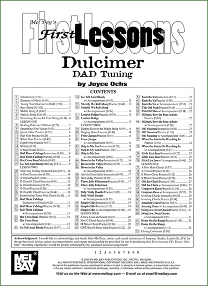 Joyce Ochs - First Lessons For Dulcimer In DAD Tuning-Folkcraft Instruments