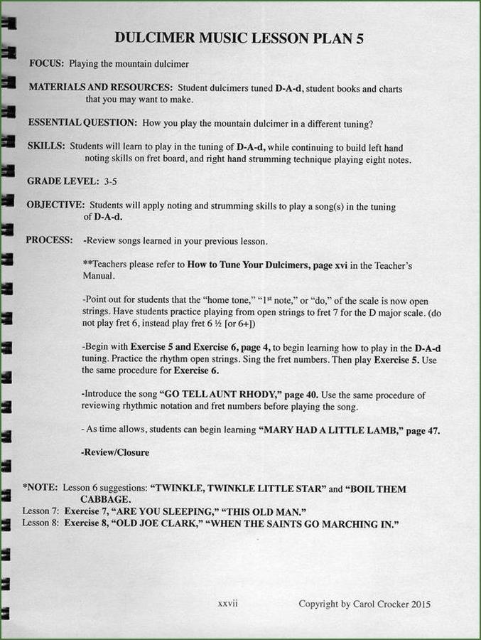 Judy House And Carol Crocker - Dulcimers In The School, Teacher's Manual-Folkcraft Instruments