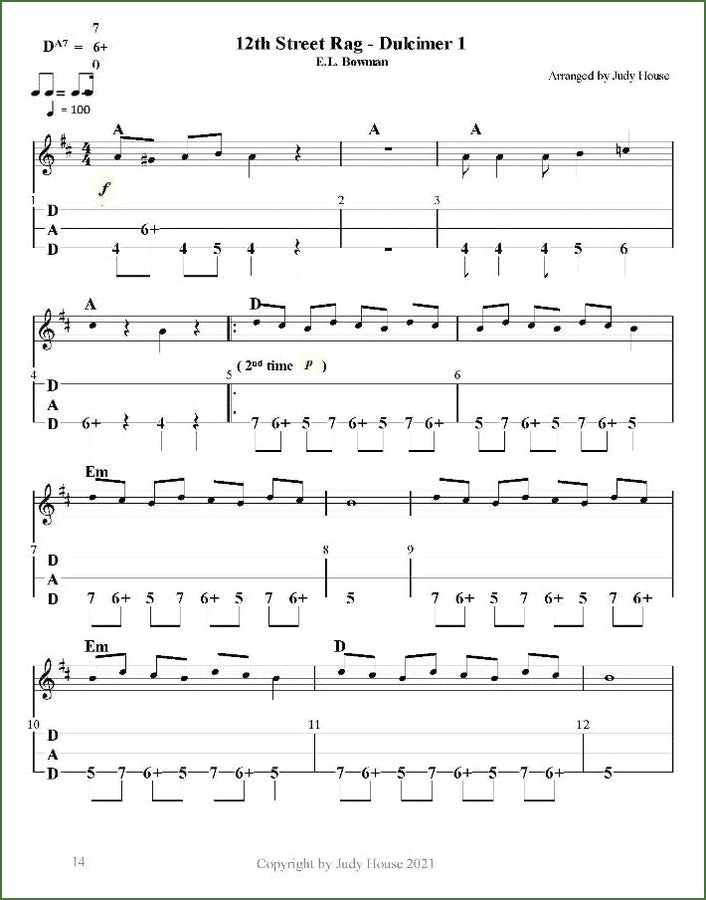 Judy House And Kirk House - The Whole Is Greater Than The Sum Of Its Parts, Book 2, mountain dulcimer songbook, photo 3
