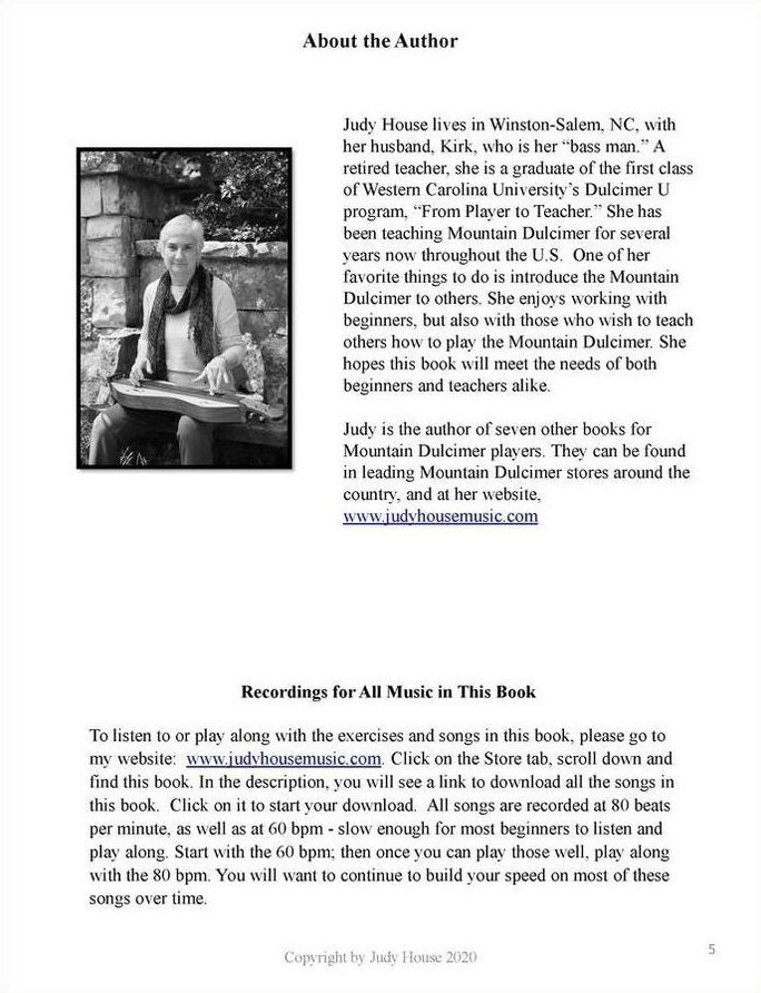 Judy House - Beginning Lessons For Mountain Dulcimer, photo 2