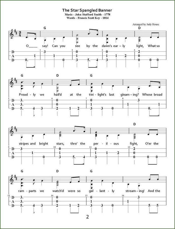 Judy House - Patriotic Songs Of The U.S., mountain dulcimer songbook, photo 4